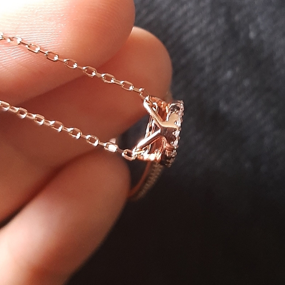 Cubic Zirconia Infinity Sterling Silver Necklace - Picture 7 of 11